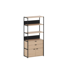 TIPTOE Shelf Unit With Drawers H180xW84cm