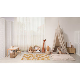 AFK LIVING Kids Rug Thick And ComforTable Fleurs Yellow