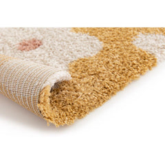 AFK LIVING Kids Rug Thick And ComforTable Fleurs Yellow