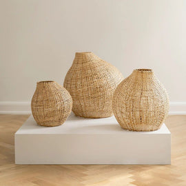 SIKA DESIGN Floor Lamp Figura Natural Rattan