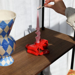 &KLEVERING Set Of 3 Candles Alpha Red