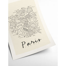 PSTR STUDIO Art Print Aleisha - Paris Neighborhood Map