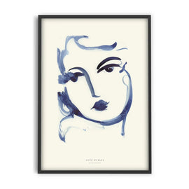 PSTR STUDIO Art Print - Coco - Dame en Blue