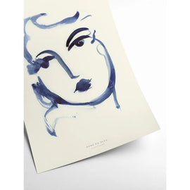 PSTR STUDIO Art Print - Coco - Dame en Blue