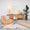 FURNIFIED Pouf Cognac Leather