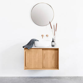 FURNIFIED Bathroom Cabinet Nestor Wood 80cm