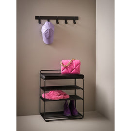 MAZE Lower East Seat Black Steel Black Leather