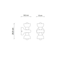 FERROLUCE Wall Light Berimbau 26cm