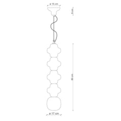 FERROLUCE Suspension Light Copacabana Mix Set 2 80cm