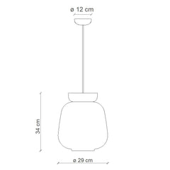 FERROLUCE Suspension Light Corcovado 34cm