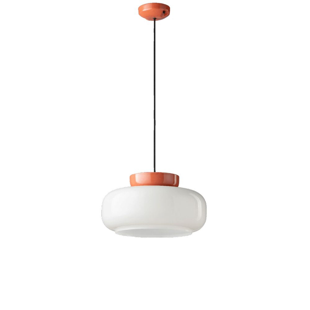 FERROLUCE Suspension Light Maracana White Glass 37cm