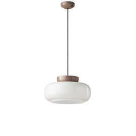 FERROLUCE Suspension Light Maracana White Glass 37cm