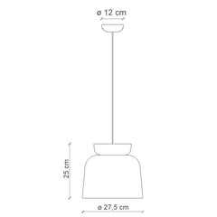 FERROLUCE Suspension Light Corcovado 28cm