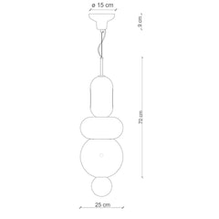 FERROLUCE Suspension Light Bumbum Mix Set 1 60cm