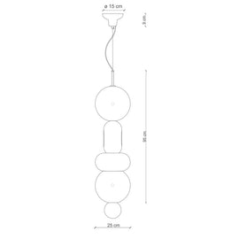 FERROLUCE Suspension Light Bumbum Mix Set 2 85cm