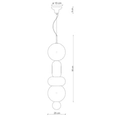 FERROLUCE Suspension Light Bumbum Mix Set 3 85cm