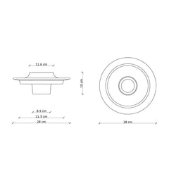 FERROLUCE Wall Light Voilà 28cm