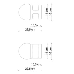 FERROLUCE Wall Light Habea 23cm
