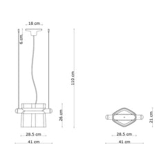 FERROLUCE Suspension Light Yakitori 110cm