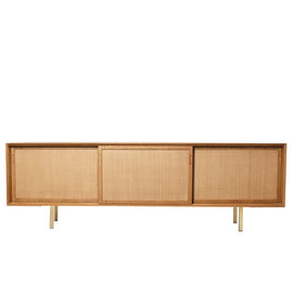 FURNIFIED Sideboard Oskar Oak Rattan 220cm