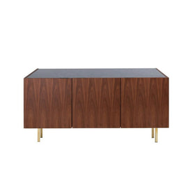 FURNIFIED Dresser Pisa Marble Walnut 150cm