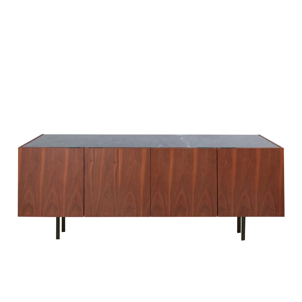 FURNIFIED Dresser Pisa Marble Walnut 200cm
