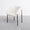 FURNIFIED Dining Chair Royan White Fabric