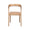 FURNIFIED Chair Lorenz Skin Leather Natural Wood
