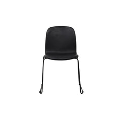 FURNIFIED Chair Cedric Black Leather