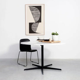 FURNIFIED Chair Cedric Black Leather