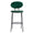FURNIFIED Bar Stool London Dark Green Velvet