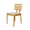 FURNIFIED Dining Chair Charles Oak Rattan White Fabric