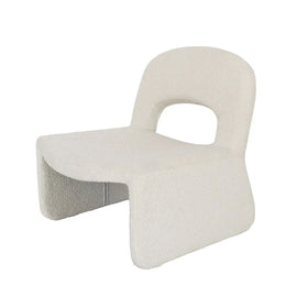 FURNIFIED Lounge Chair Esmee White Terry Fabric