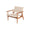 FURNIFIED Woven Chair Hobart Teak White