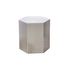 FURNIFIED Side Table Metal Brushed Steel