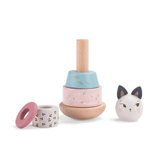 MOULIN ROTY Wooden Stacking Cat Tumbler Après La Pluie