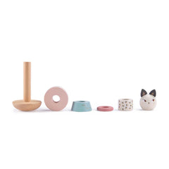 MOULIN ROTY Wooden Stacking Cat Tumbler Après La Pluie