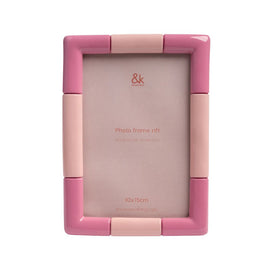 &KLEVERING Photo Frame Rift Rectangle Candy Pink 18cm