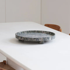 FURNIFIED Bowl Green Travertine 45cm