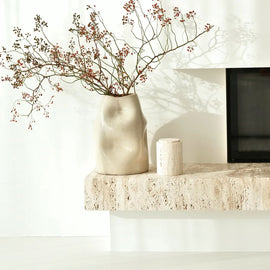 FURNIFIED Storage Bowl With Travertine 16cm