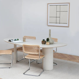 FURNIFIED Dining Table Rouen Microskin 220cm