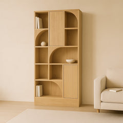 ZAGO Bookshelf Arty 10 Niches Natural Oak 200cm
