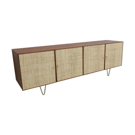 FURNIFIED Mark Dresser Mark  Raffia  Walnut