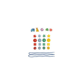 MOULIN ROTY Game of wooden beads to thread Les Toupitis