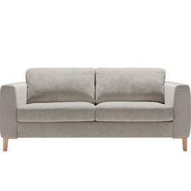 FURNIFIED Sofa Bed Henry Light Grey Fabric 200 cm