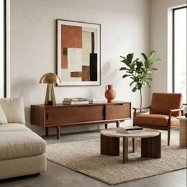 ZAGO Low Sideboard Jorgen Solid Mahogany 3 Doors 180cm