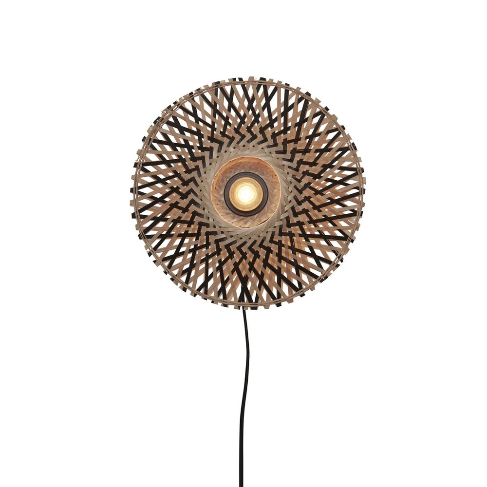 GOOD&MOJO Wall Lamp Kalimantan Black Natural 30cm