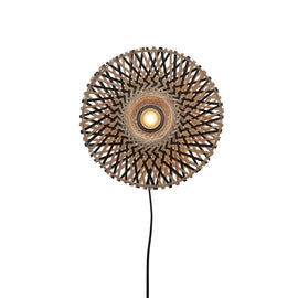 GOOD&MOJO Wall Lamp Kalimantan Black Natural 30cm