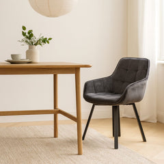 ZAGO Swivel Dining Chair Kana Velvet