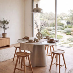 ZAGO Dining Table Trefle Glass 120cm